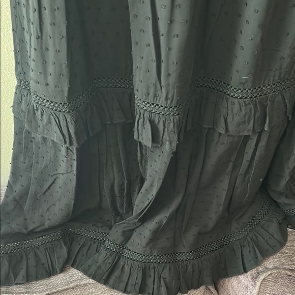 Kate Spade Black Ruffled Tiered Midi Dress - Picture 12 of 12